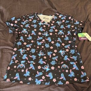 Disney Stitch Scrub Top